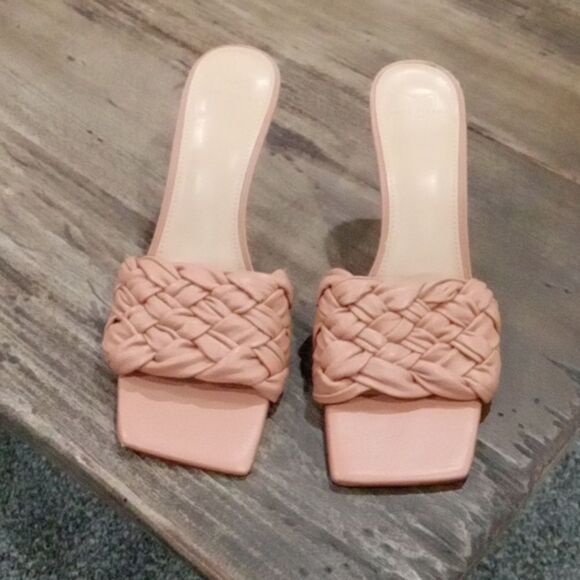 Matc Fisher Draya Open Toe Braided Sandal Slide In Macaroon Tan Size 9.5 NWT - Picture 6 of 8